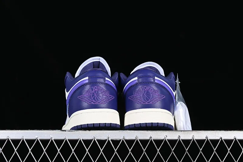 All categories Air Jordan Jordan series basketball shoes Air Jordan 1 Low Z version Air Jordan 1 Low AJ1 Joe 1 white and purple cultural low-top casual sneakers DC0774-502